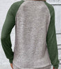 Evergreen Colorblock Raglan Long Sleeve T Shirt Markonline