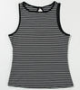 Black Striped Print Ribbed Knit Sleeveless Top Dear-Lover Dropshipping