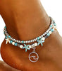 Sky Blue Beach Double Anklet Dear-Lover Dropshipping