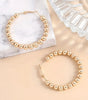 Gold Plated Beads Alloy Hoop Earrings Dear-Lover Dropshipping