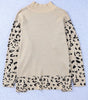 Khaki Leopard High Neck Side Slit Oversized Sweater Dear-Lover Dropshipping
