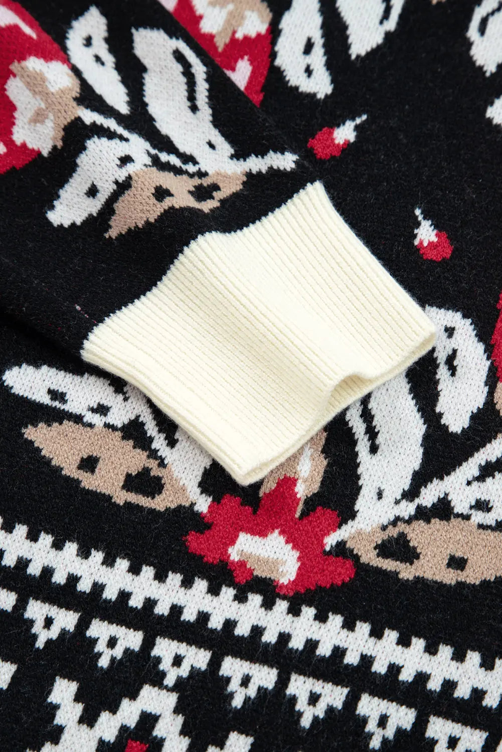 Black Floral Print Buttoned Front V Neck Knit Cardigan Dear-Lover Dropshipping