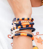 Russet Orange 7pcs Game Day Football Stackable Bracelet Set Dear-Lover Dropshipping