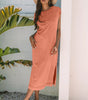Carrot Mineral Wash Pocketed T-shirt Long Dress Markonline
