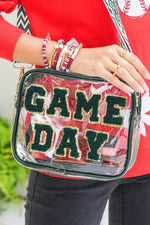 Blackish Green GAME DAY Chenille Embroidered Clear PVC Shoulder Bag Dear-Lover Dropshipping
