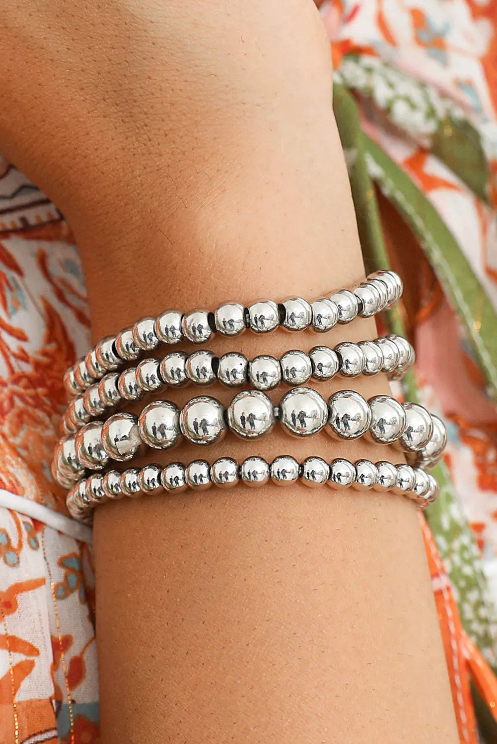 White Multi Layered Beaded Bracelet Dear-Lover Dropshipping