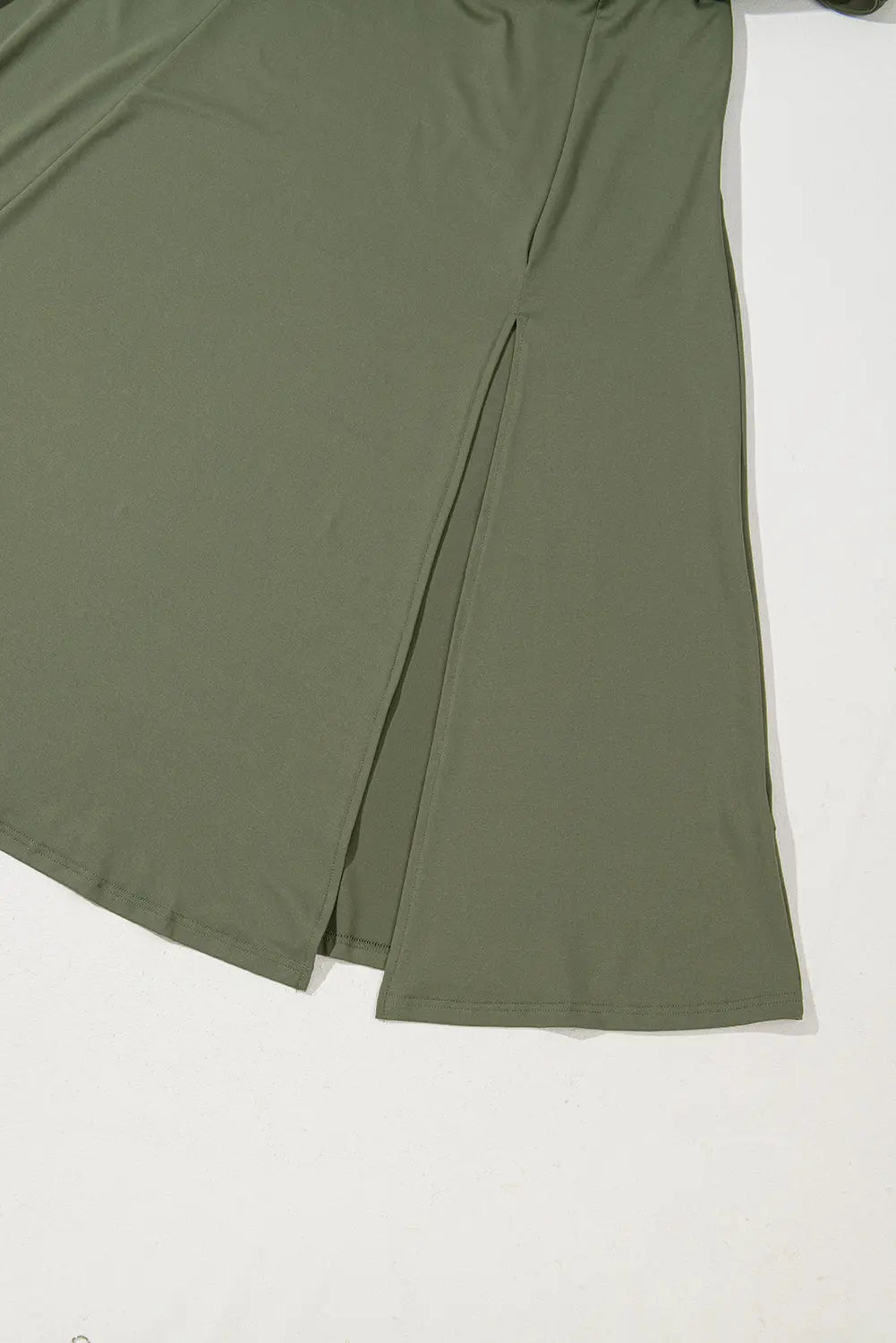 Four Leaf Clover Sleeveless Scoop Neck Flared Split Midi Dress Markonline