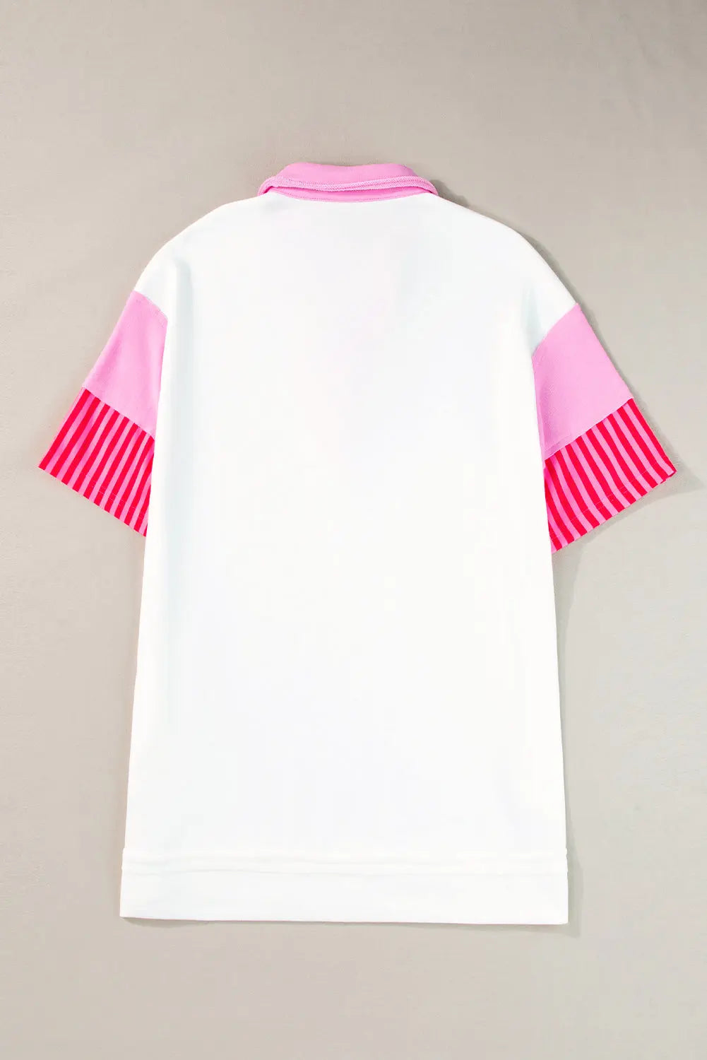 White Stripe Colorblock Patchwork Short Sleeve T Shirt Dress Markonline