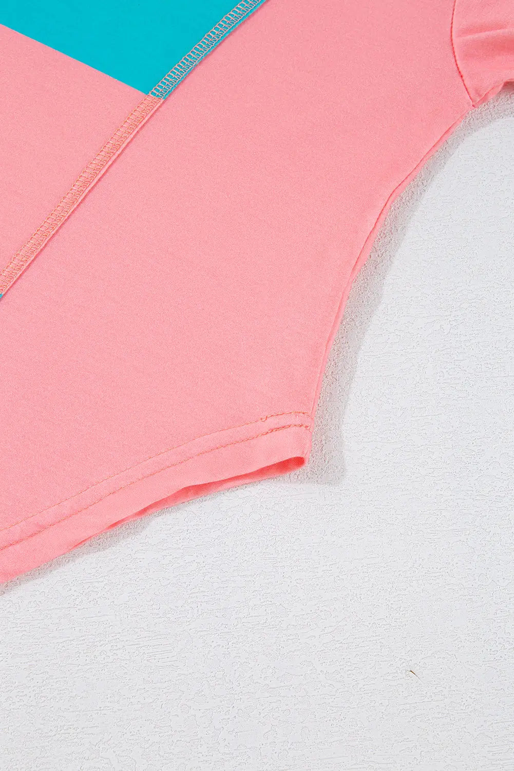 Light Blue Colorblock Striped Drop Shoulder Loose Top Dear-Lover Dropshipping