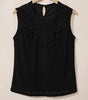 Black Guipure Lace Crochet Keyhole Back Tank Top Dear-Lover Dropshipping