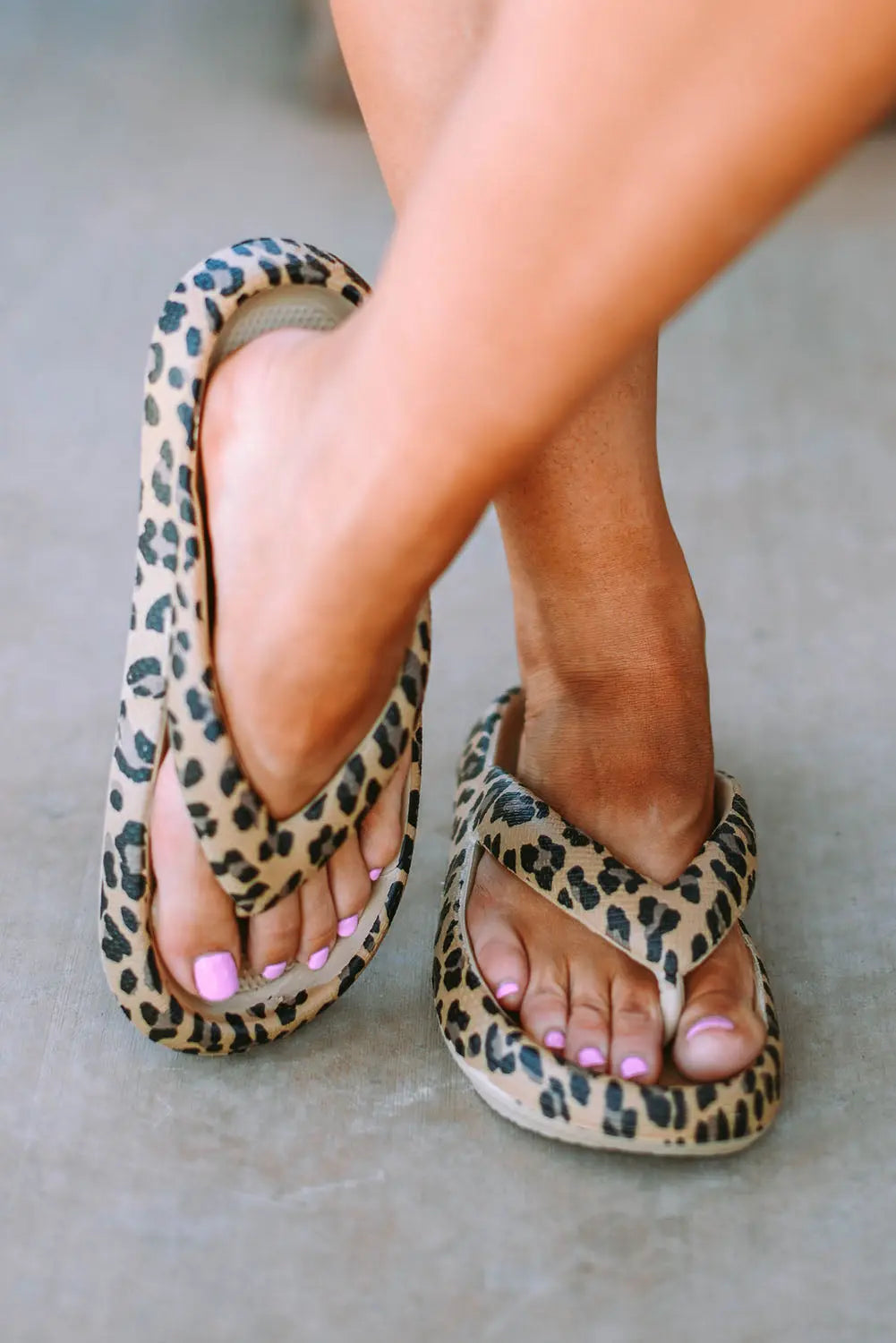 Leopard Print Thick Sole Flip Flops Dear-Lover Dropshipping