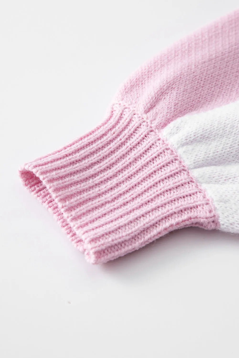 Pink Checkered Bishop Sleeve Sweater Dear-Lover Dropshipping