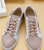 Dearlove Gold Glitter Star Patchwork PU Leather Lace-up Sneakers Markonline
