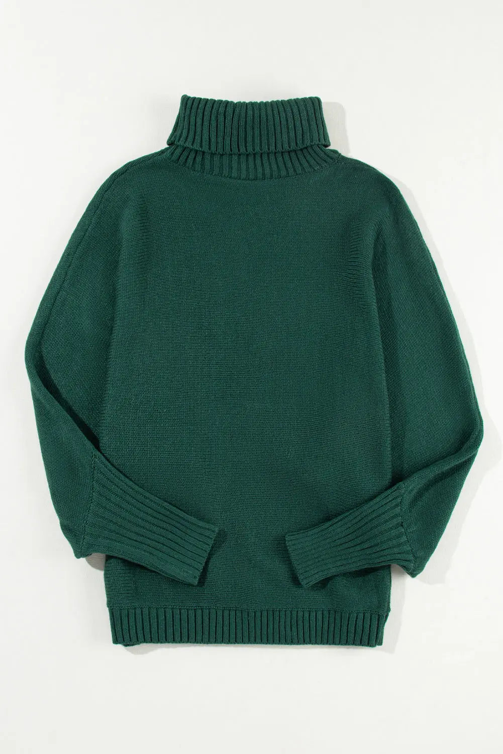 Blackish Green Merry Letter Embroidered High Neck Sweater Dear-Lover Dropshipping