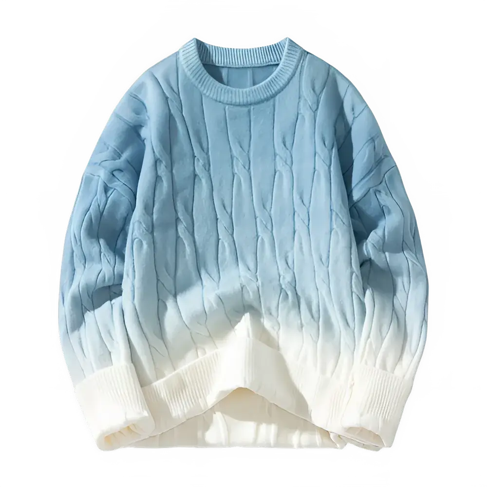 Korean Chunky Knit Pullover - Cozy Couple Style