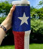 Dark Blue American Flag Star Full Rhinestone Handle Tumbler 40oz Dear-Lover Dropshipping