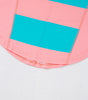 Light Blue Colorblock Striped Drop Shoulder Loose Top Markonline