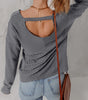 Sleet V Neck Chevron Texture Patchwork Long Sleeve Knit Top Dear-Lover Dropshipping