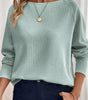 Moonlight Jade Textured Raglan Sleeve Knit Loose Top Dear-Lover Dropshipping