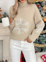 High Collar Christmas Sweaters Women's Clothing Markonline