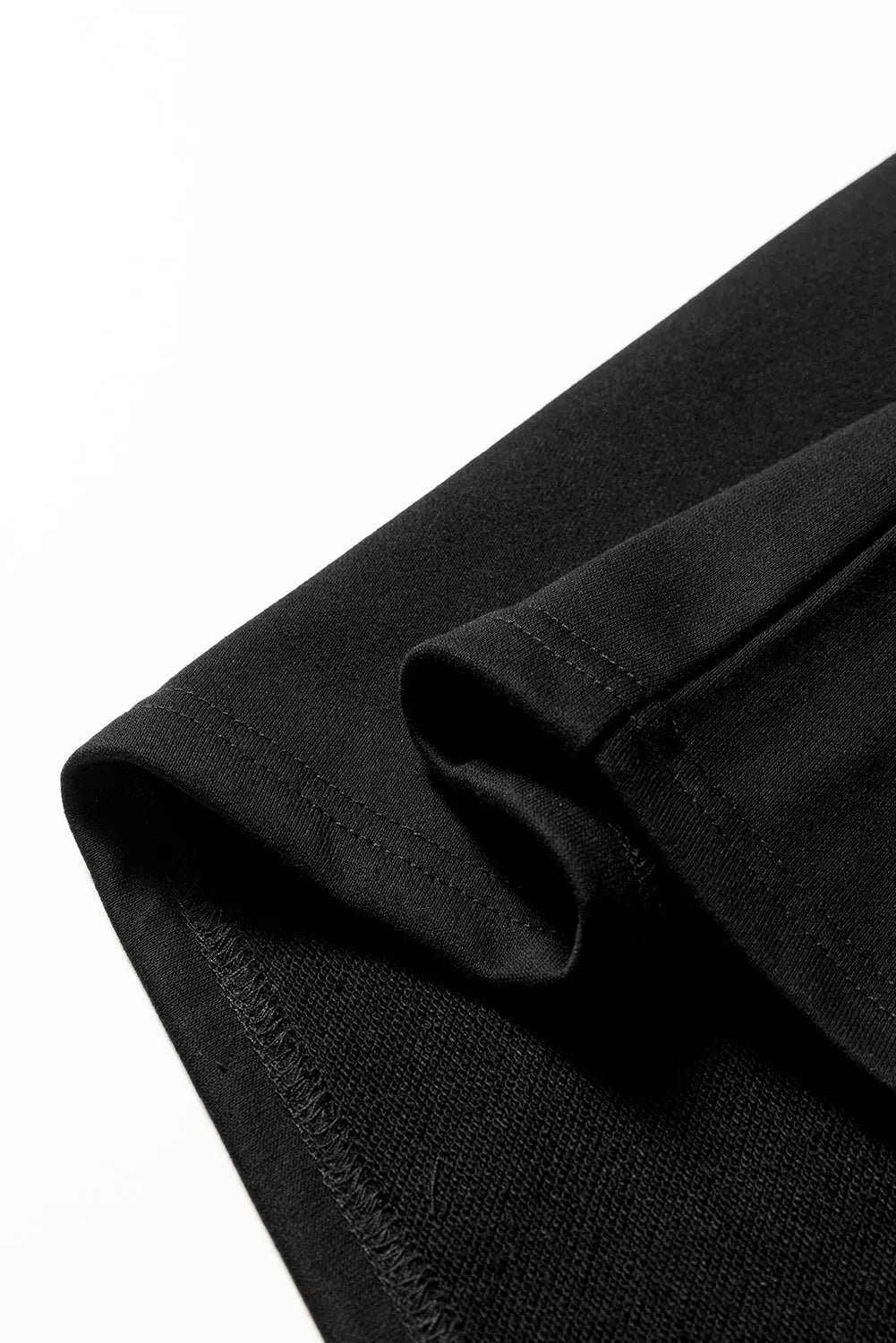 Black Varsity Contrast Banded Sleeve Shift Sweatshirt Dress Markonline