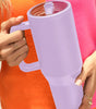 Orchid Petal Frosted Stainless Handle Large Vacuum Cup with Straw 40oz Dear-Lover Dropshipping