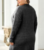 Black Cable Knit Drop Shoulder Loose Fit Sweater Dress Dear-Lover Dropshipping
