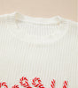 White Striped Merry Bright Letter Christmas Sweater Dear-Lover Dropshipping