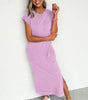 Wisteria Mineral Wash Pocketed T-shirt Long Dress Markonline