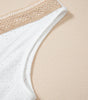 White Lace Crochet Splicing V Neck Loose Fit Tank Top Markonline