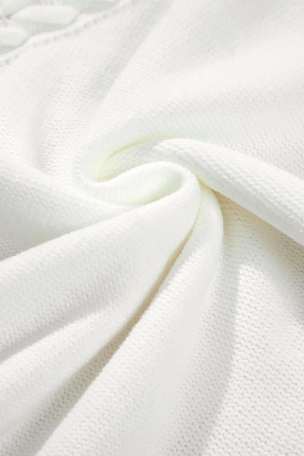 White Woven Tasseled Sleeveless Mock Neck Sweater Vest Dear-Lover Dropshipping