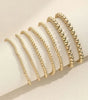 Gold 7pcs/Set Minimalist Plated Beaded Luxury Bracelet Set Dear-Lover Dropshipping