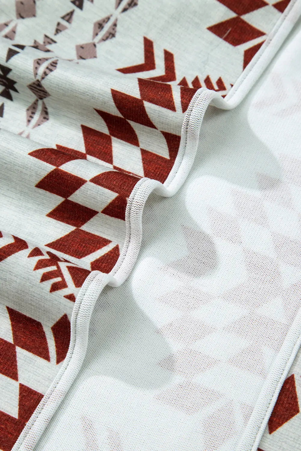 Brown Western Aztec Printed Open Front Long Cardigan Dear-Lover Dropshipping