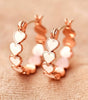 White Heart Shape Plated Alloy Small Hook Earrings Dear-Lover Dropshipping