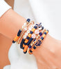 Russet Orange 7pcs Game Day Football Stackable Bracelet Set Dear-Lover Dropshipping