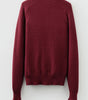 Burgundy Contrast Lace Frilled Trim Raglan Sleeve Sweater Dear-Lover Dropshipping