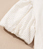 Beige Stripe Seersucker Contrast Round Neck Puff Sleeve T Shirt Dress Markonline