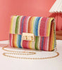 Multicolour Bohemian Woven Gold Chain Shoulder Bag Markonline