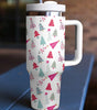 White Cartoon Christmas Tree Printed Thermos Cup 40oz Dear-Lover Dropshipping