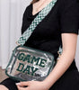 Blackish Green GAME DAY Chenille Embroidered Clear PVC Shoulder Bag Dear-Lover Dropshipping