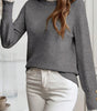 Sleet Lace Trim Patchwork Buttoned Cuffs Loose Sweater Dear-Lover Dropshipping