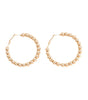 Gold Plated Beads Alloy Hoop Earrings Dear-Lover Dropshipping