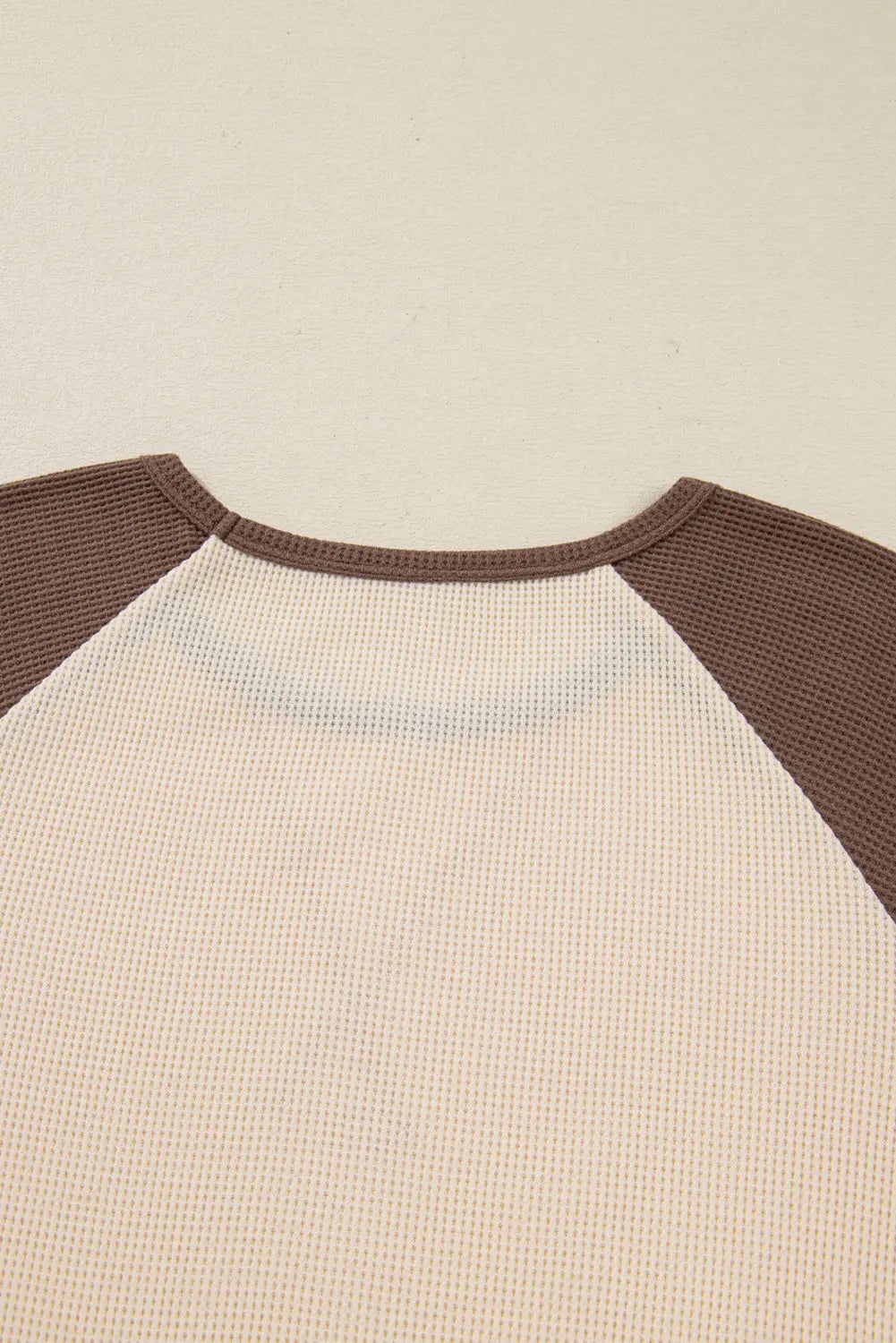 Brown Floral Print Patchwork Color Block Long Sleeve Top Markonline