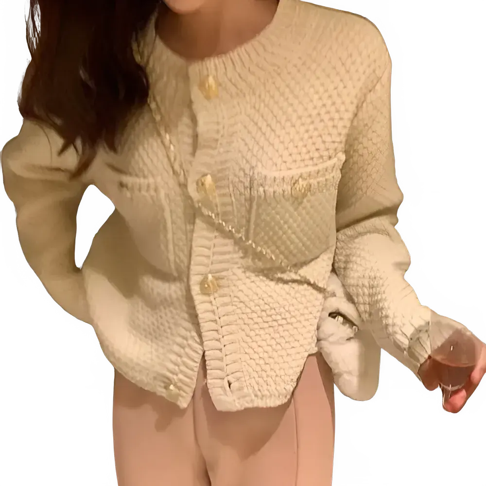 Luxury Vintage Knitted Cardigan for Women