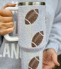 White Game Day Rugby Football 40oz Tumbler Dear-Lover Dropshipping