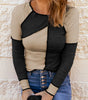 Multicolor Irregular Color Block Seaming Trim Rib Knit Top Dear-Lover Dropshipping