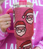 Rose Red Christmas Santa Claus Diamond Thermos Cup with Straw 40oz Dear-Lover Dropshipping