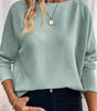 Moonlight Jade Textured Raglan Sleeve Knit Loose Top Dear-Lover Dropshipping