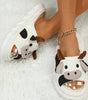 White Cute Cow Pattern Open Toe Slippers Dear-Lover Dropshipping