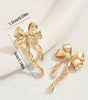 Gold Bow Knot Plated Alloy Stud Earrings Dear-Lover Dropshipping